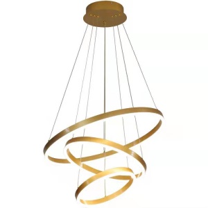 Lustre en Aluminium Acrylique à Anneau LED