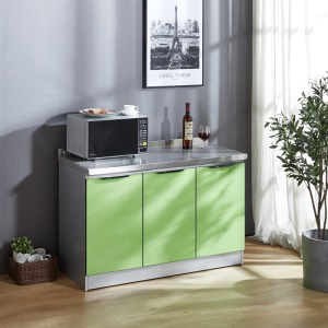 Évier rangement armoire tout-en-un en acier inoxydable