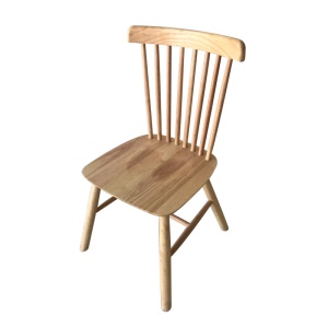 Chaise de salle à manger en bois massif avec dossier
