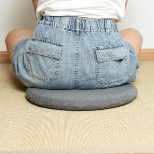 Coussin rond amovible en coton lavable