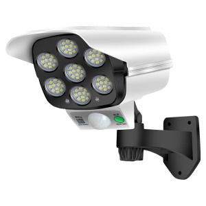 Lampe LED en caméra factice  mural à énergie solaire à télécommande et détecteur de mouvement
