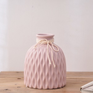 Vase céramique de décoration en corde de chanvre