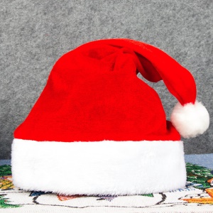 Chapeau de Noël en peluche velours