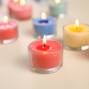 Bougie parfumée en verre cylindrique sans fumée
