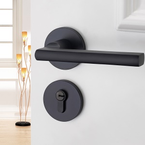 Poignée de serrure de porte silencieuse