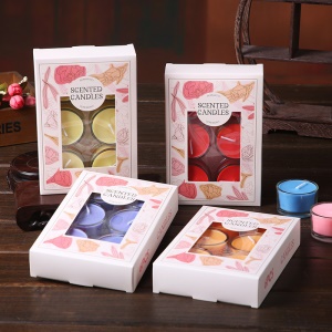 Bougie parfumée en verre cylindrique sans fumée