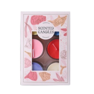 Bougie parfumée en verre cylindrique sans fumée
