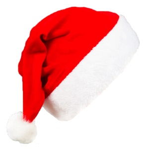 Chapeau de Noël en peluche velours