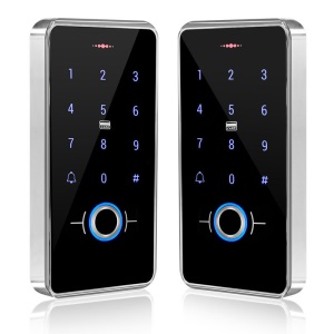 serrure de porte numérique avec empreinte digitale, mot de passe et carte IC