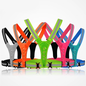 Gilet de sécurité à réflexion avec lumière LED