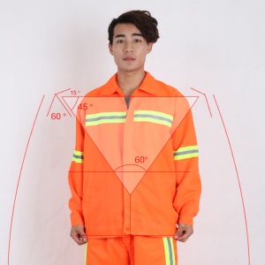 Combinaison de travail imperméable réfléchissants en fibre de polyester mixte visible dans l'obscurité