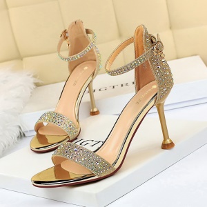 Chaussures à talons hauts et sangle pour femmes avec Diamant artificiel