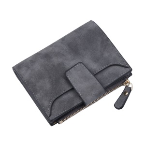 Portefeuille pour femme avec boucle et fermeture zip givré