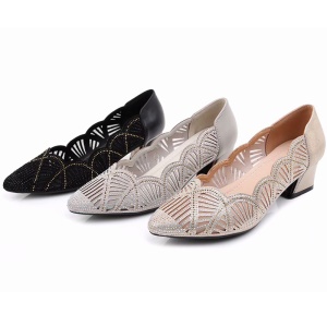 Chaussures à talons pour femmes avec diamants artificielles brillantes