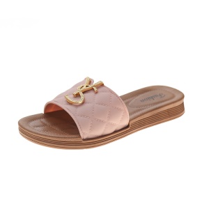 Pantoufle pour femmes en cuir artificiel PU