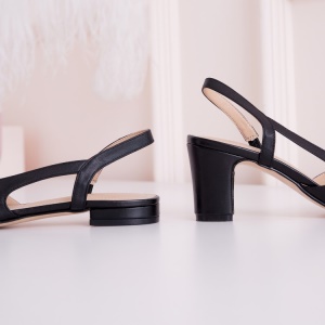Talons hauts et épais pour femmes avec courroie arrière