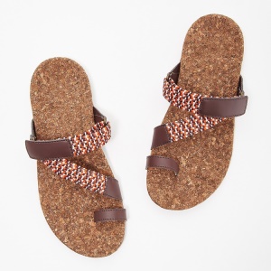 Pantoufles d'été en cuir synthétique