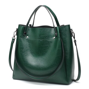 Sac à bandoulière femme simple avec un effet brillannt huile de cire
