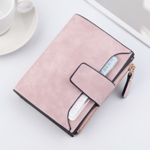 Portefeuille pour femme avec boucle et fermeture zip givré