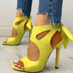Chaussures à talons hauts pour femmes en cuir synthétique