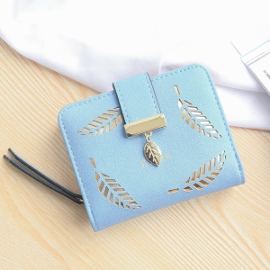 Portefeuille pour femme avec fermeture éclair et boucle courte