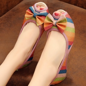 Sandales plates pour femmes avec Nœud papillon