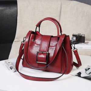 Sac à bandoulière pour femmes en cuir avec motif litchi