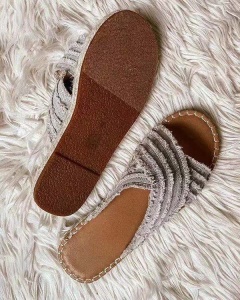 Pantoufles pour femmes en denim