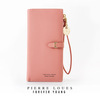 Portefeuille pour  femme couleur unie avec grande capacité