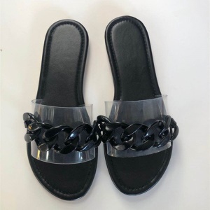 Chaussons pour femmes en caoutchouc transparent
