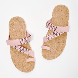 Pantoufles d'été en cuir synthétique