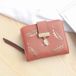 Portefeuille pour femme avec fermeture éclair et boucle courte