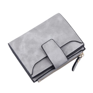 Portefeuille pour femme avec boucle et fermeture zip givré