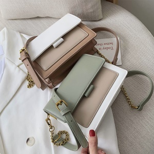 Sac à bandoulière pour femme en cuir synthétique