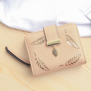 Portefeuille pour femme avec fermeture éclair et boucle courte