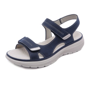 Sandales Velcro pour femmes en cuir synthétique