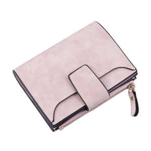 Portefeuille pour femme avec boucle et fermeture zip givré