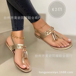 Sandales pour femmes clip pied en cuir synthétique