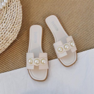 Babouche de sortir confortable pour femmes avec décorations de perles