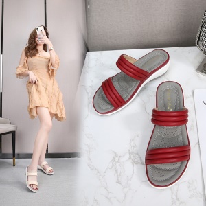 Pantoufle pour femmes en cuir artificiel PU