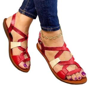 Sandales pour femmes en cuir synthétique