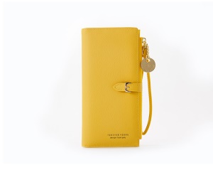 Portefeuille pour  femme couleur unie avec grande capacité