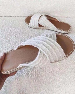 Pantoufles pour femmes en denim