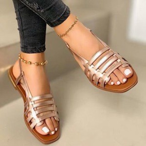 Sandales pour femmes en cuir synthétique