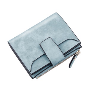 Portefeuille pour femme avec boucle et fermeture zip givré