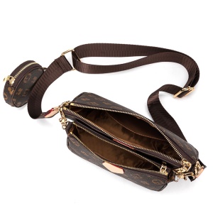 Sac à bandoulière pour femme 3 en 1 en cuir synthétique