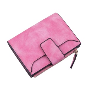 Portefeuille pour femme avec boucle et fermeture zip givré