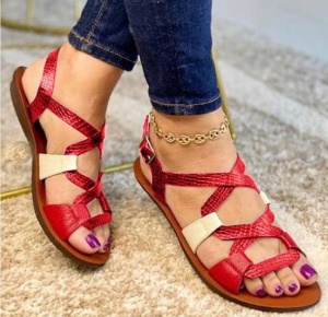 Sandales pour femmes en cuir synthétique