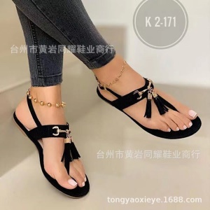 Sandales pour femmes clip pied en cuir synthétique