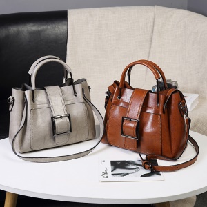 Sac à bandoulière pour femmes en cuir avec motif litchi